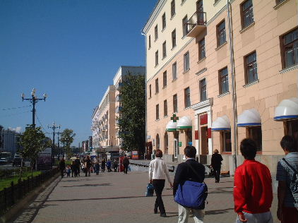 これがハバロフスクのメインストリート